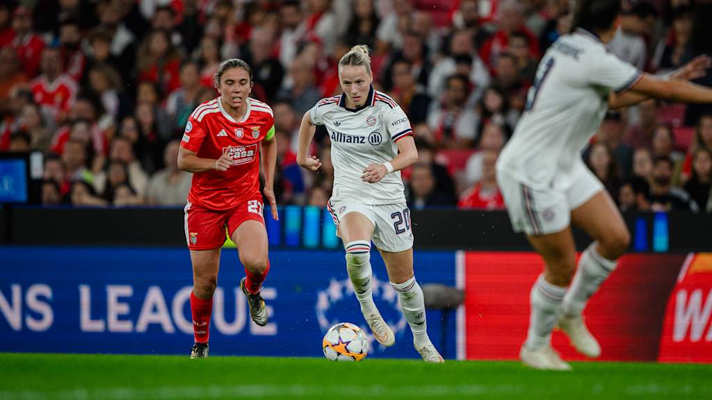 Franzi Kett im Zuge des Duells gegen Benfica.