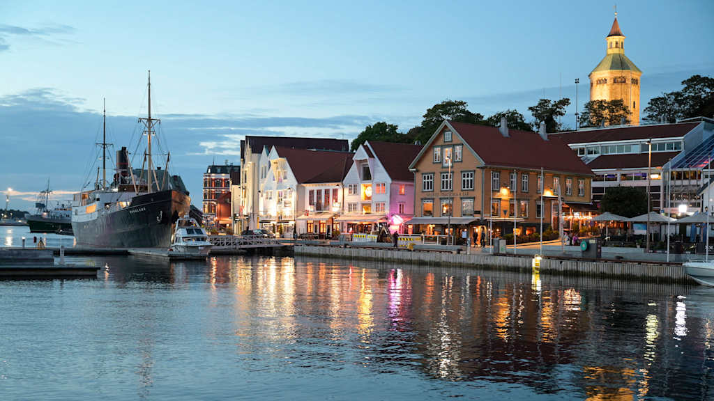 View of the old port of Stavanger