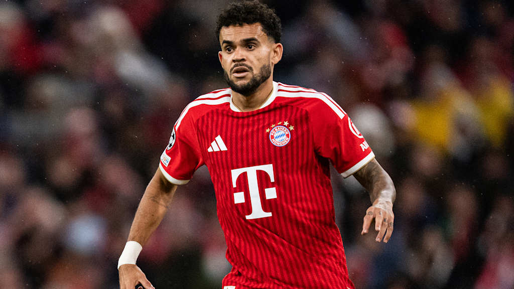 Luis Diaz im Spiel des FC Bayern gegen den FC Arsenal in der Champions League