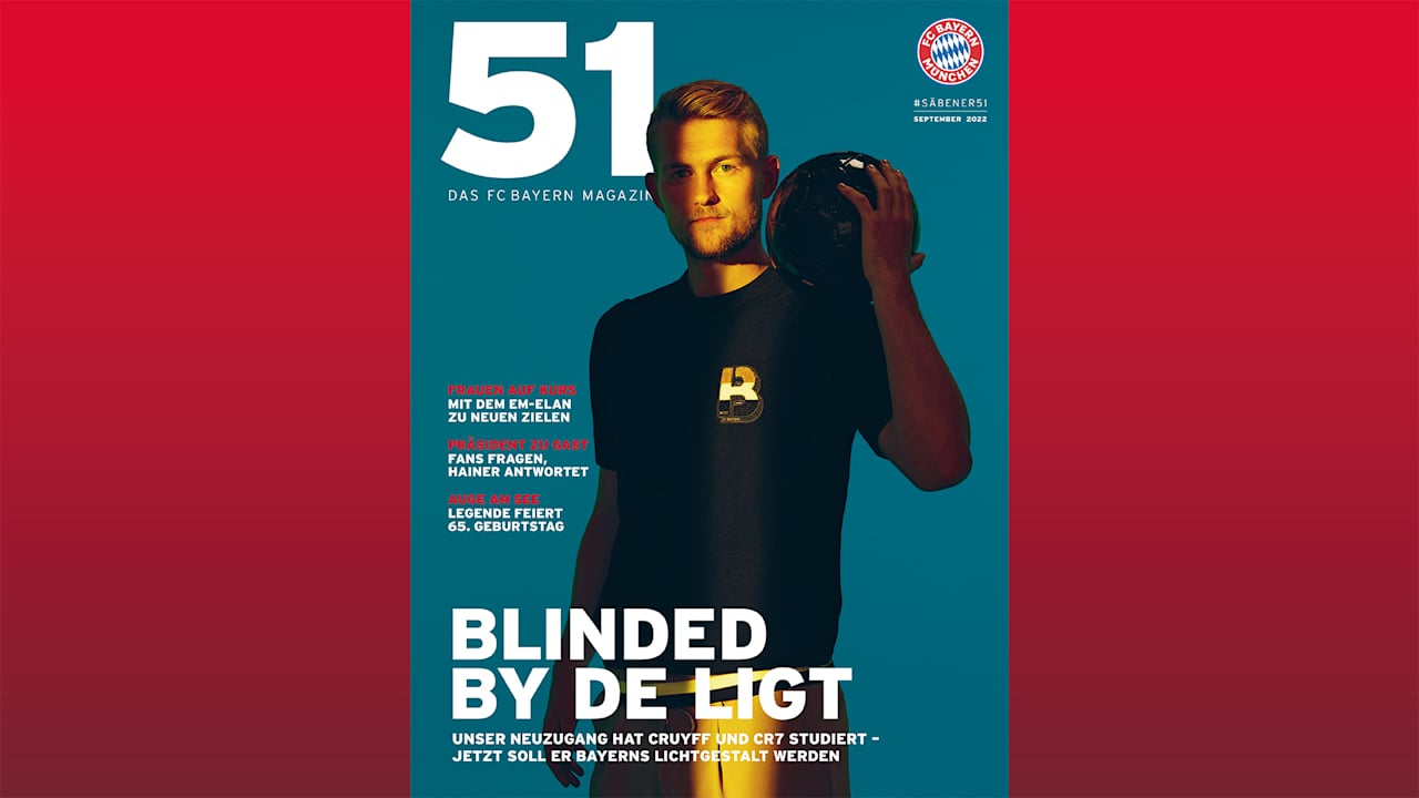 Matthijs de Ligt  im FC Bayern Magazin 51 September 2022