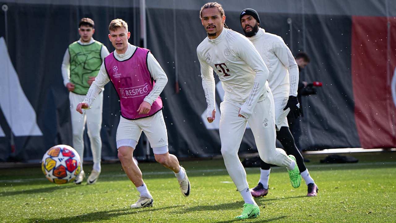 Training des FC Bayern vor dem Champions League-Spiel bei Lazio Rom