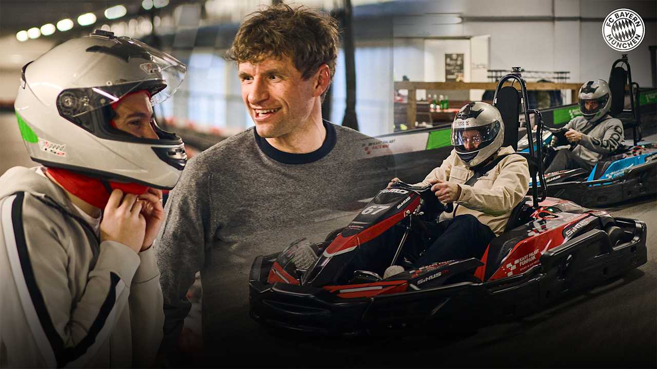 Team event video: FC Bayern on the kart track in Bavarian Grand Prix