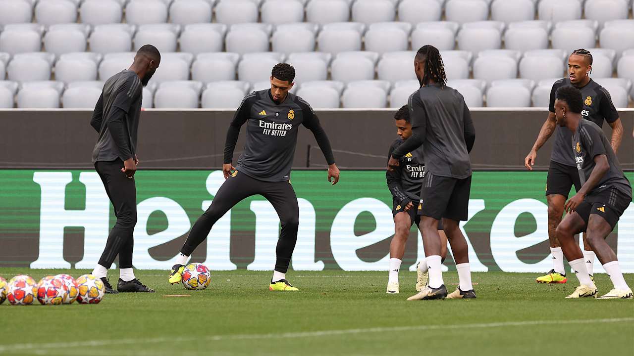 Training von Real Madrid vor dem Champions League-Spiel beim FC Bayern
