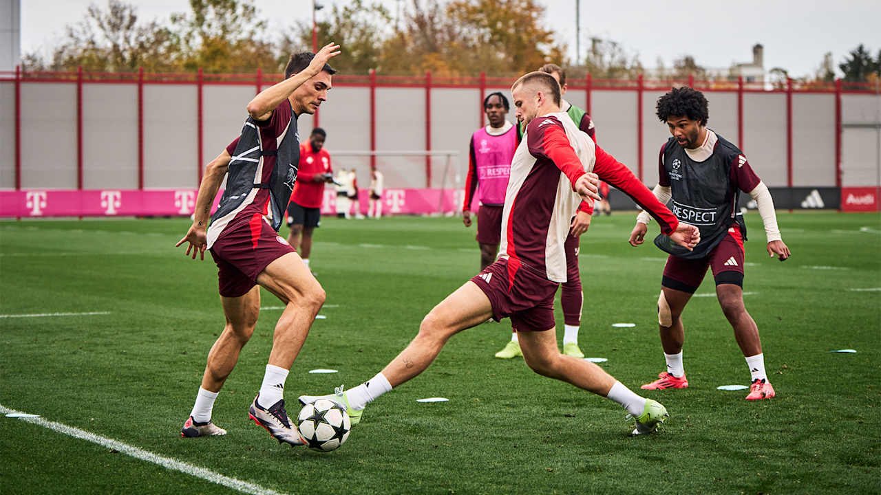 FC Bayern training before Champions League game at Barcelona