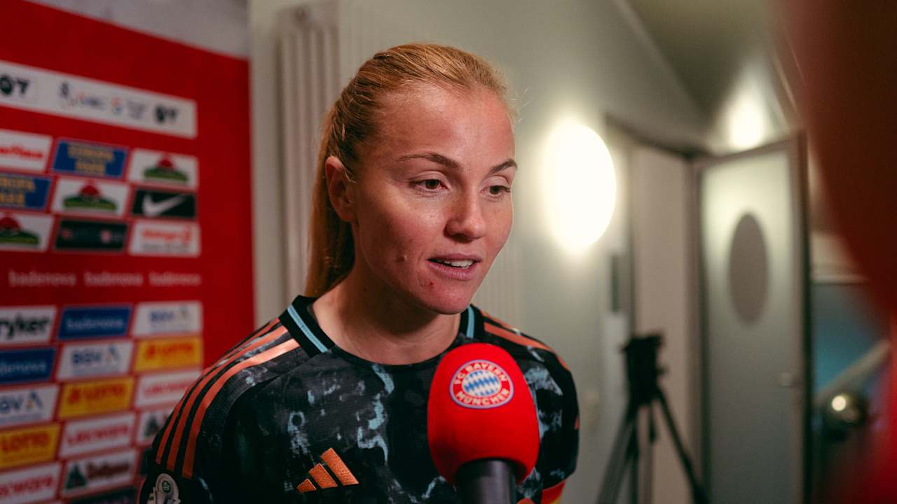 Glódís Perla Viggósdóttir im Interview nach dem Spiel gegen Freiburg