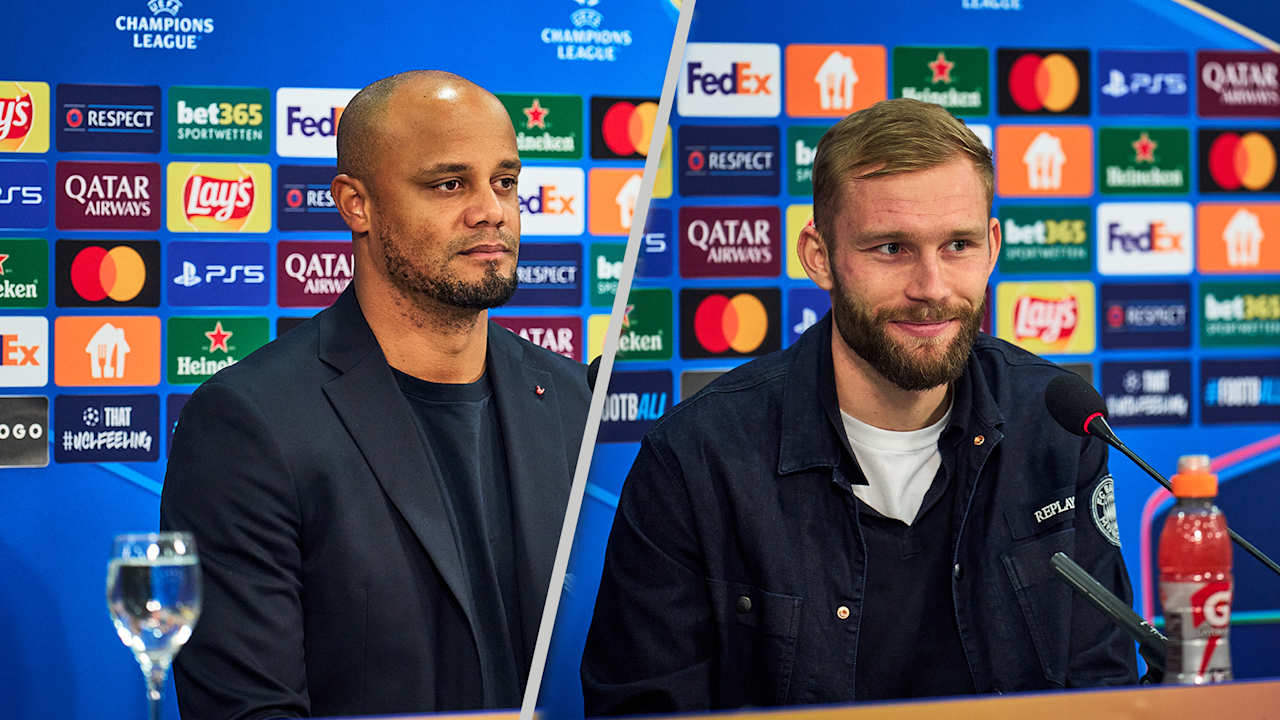 Rueda prensa Shakhtar Donetsk - FC Bayern Konrad Laimer Vincent Kompany Video