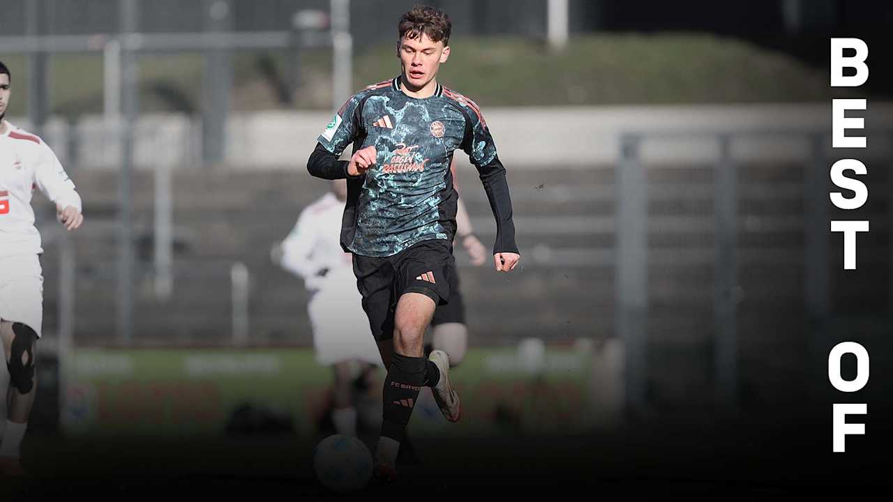 Louis Richter im Spiel der FC Bayern U19 beim 1. FC Heidenheim
