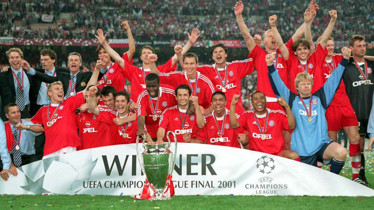 Die Spieler des FC Bayern bejubeln den Gewinn der Champions League