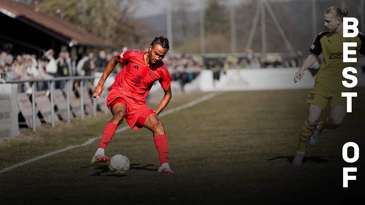 Jonah Kusi-Asare im Spiel der FC Bayern Amateure gegen die DJK Vilzing
