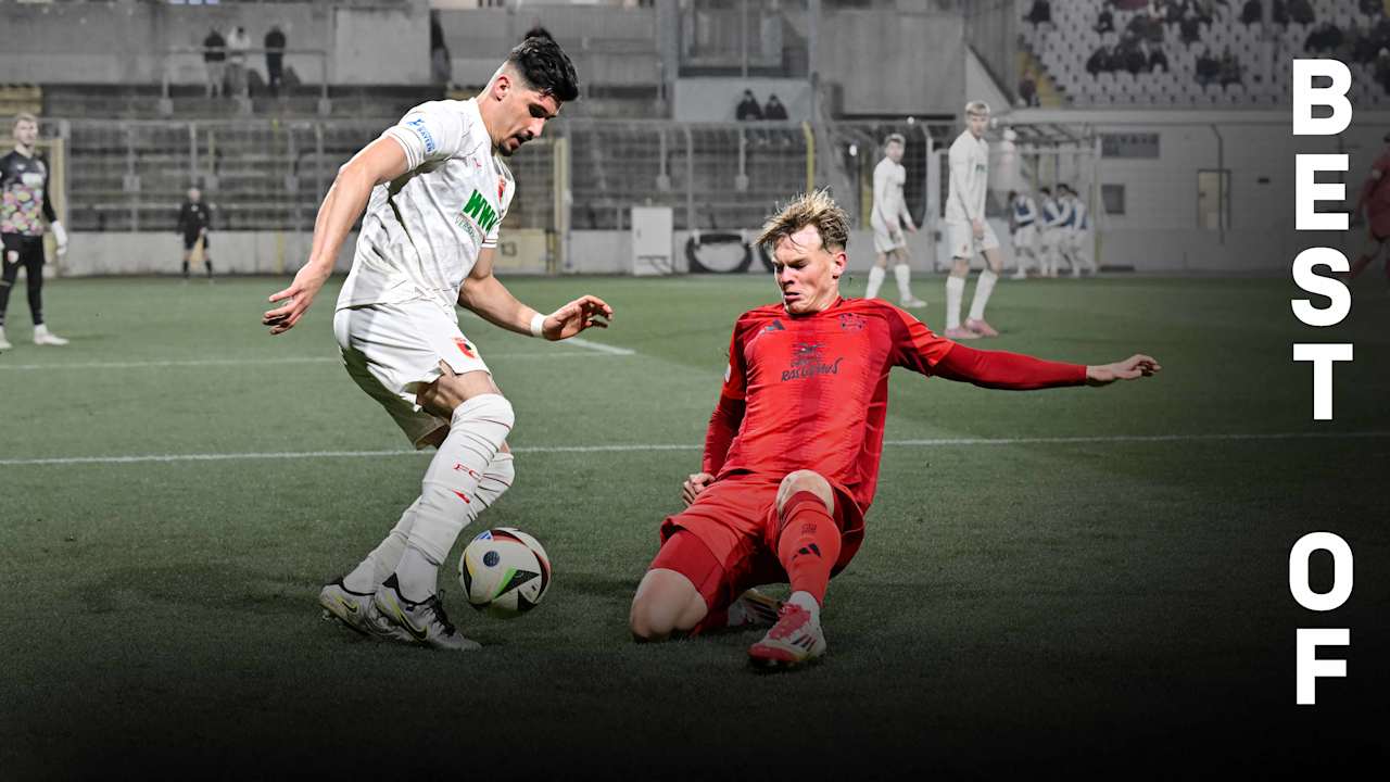 Jonah Kusi-Asare im Spiel der FC Bayern Amateure gegen die DJK Vilzing