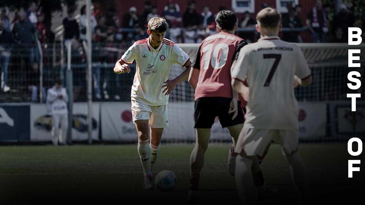 Spielszene aus dem Duell der FC Bayern U19 gegen Bayer Leverkusen
