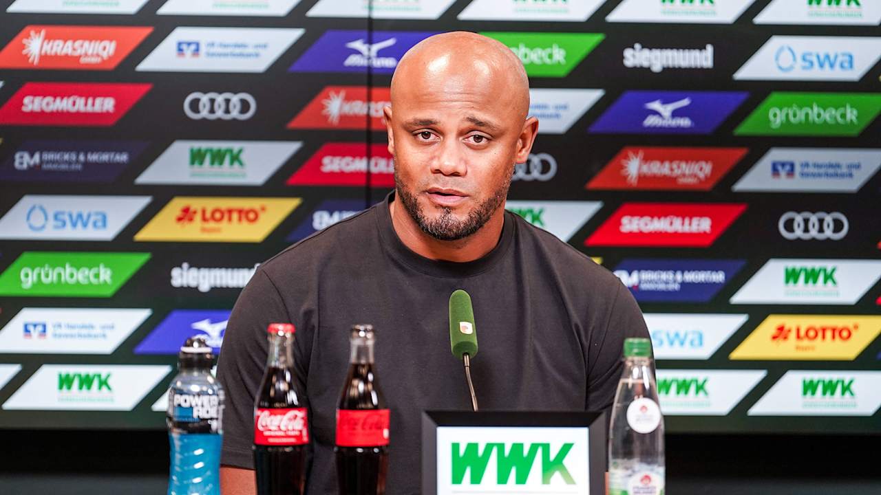 Vincent Kompany press conference Augsburg.