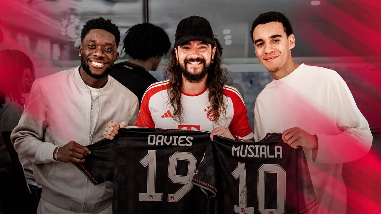 Alphonso Davies Jamal Musiala Tom Kaulitz Tokio Hotel