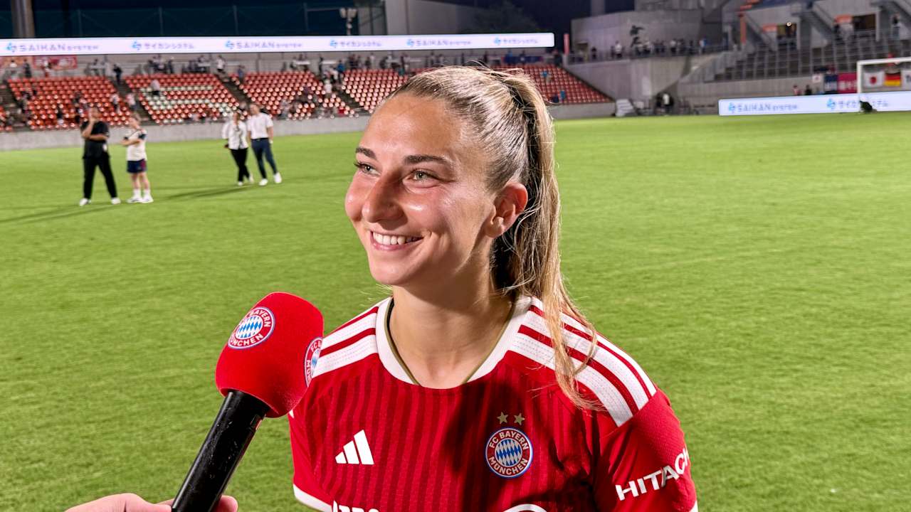 Katharina Naschenweng nach der Partie gegen RB Omiya Ardija.