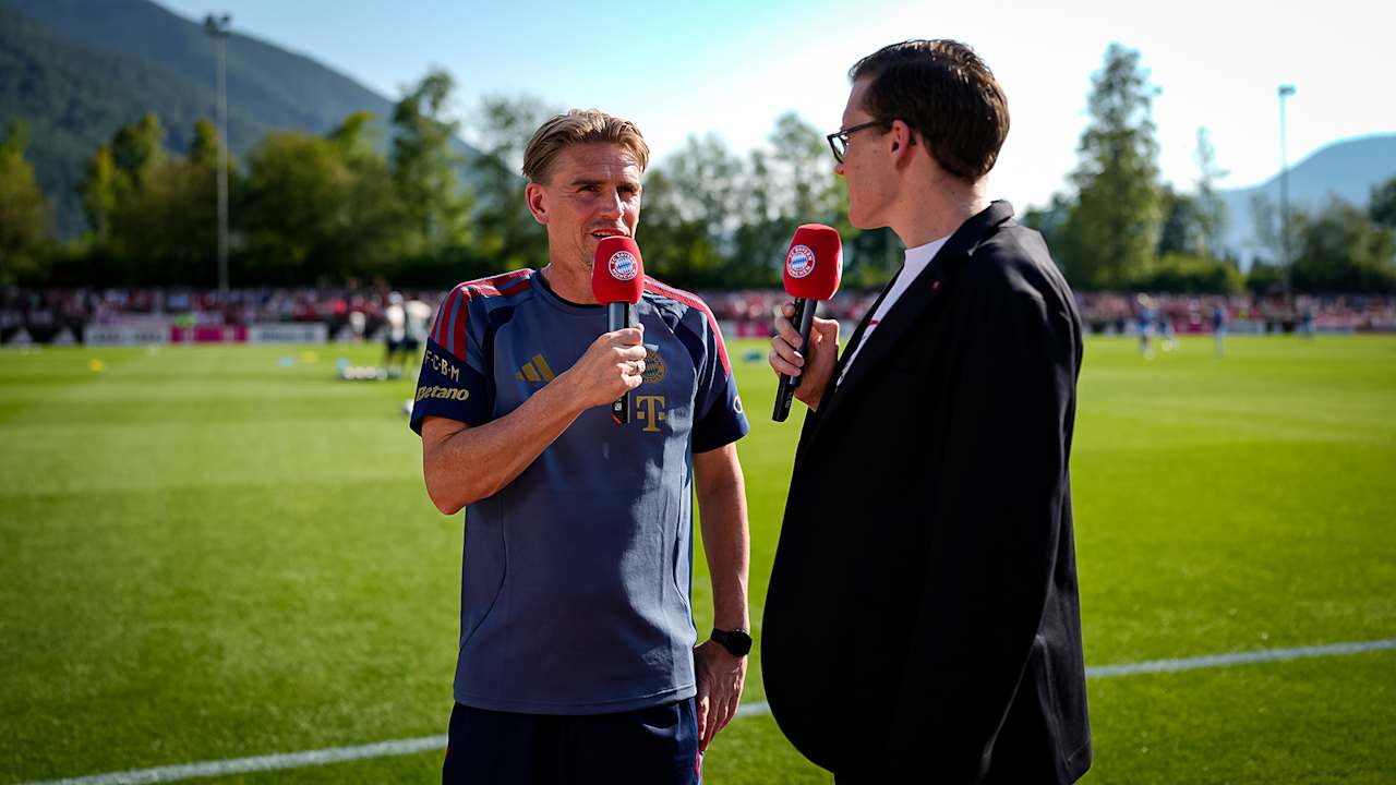 Sportdirektor Christoph Freund im Interview mit FC Bayern TV vor dem Testspiel in Rottach-Egern