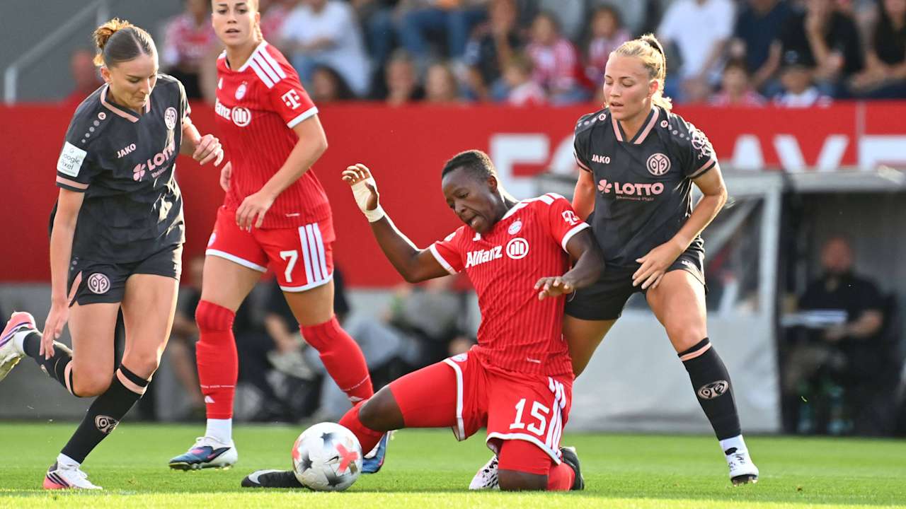 Bernadette Amani im Duell gegen Mainz 05.