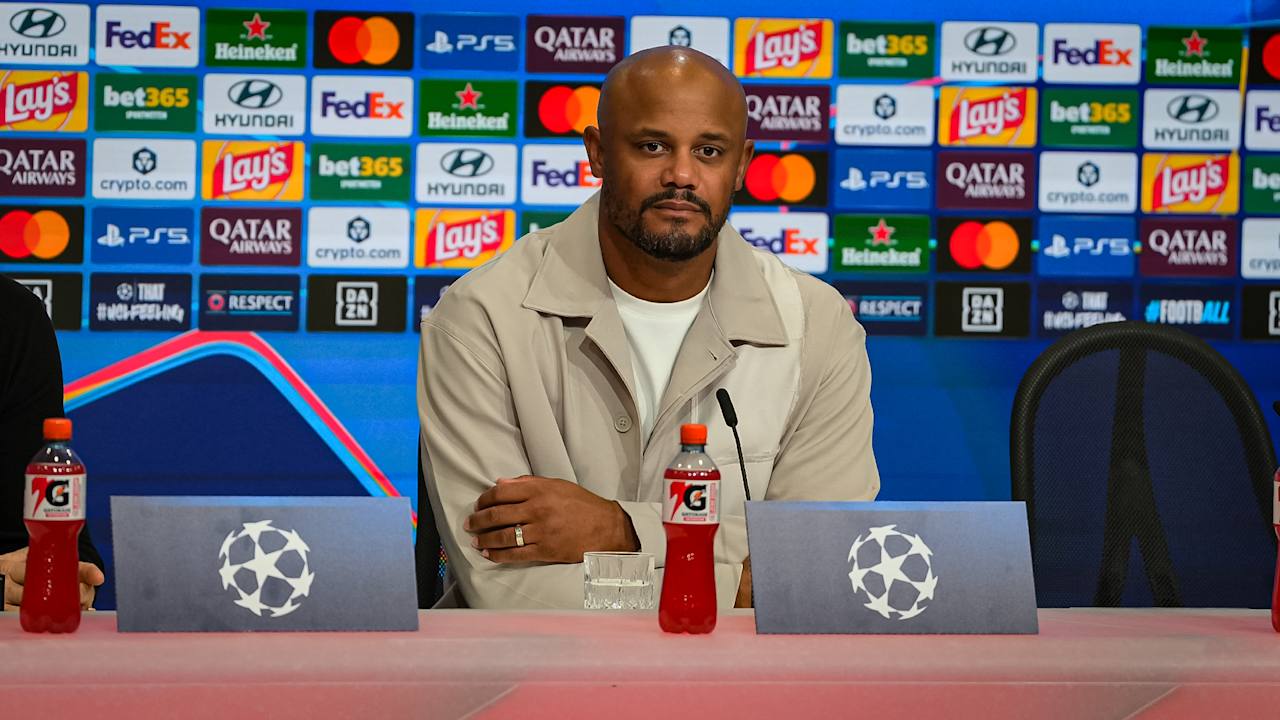 Vincent Kompany auf der Pressekonferenz nach dem Heimsieg des FC Bayern zum Auftakt in der Champions League gegen FK Bodø/Glimt