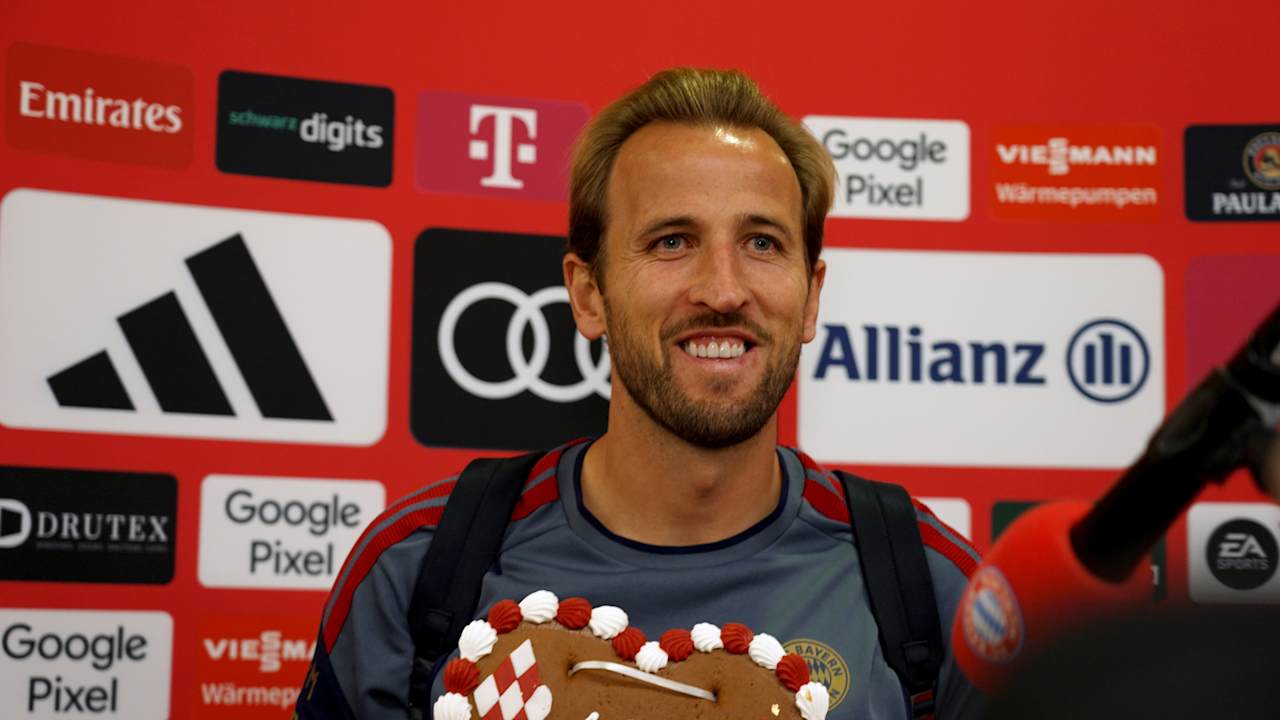 Harry Kane im Interview nach dem 7:0 des FC Bayern gegen Union Berlin