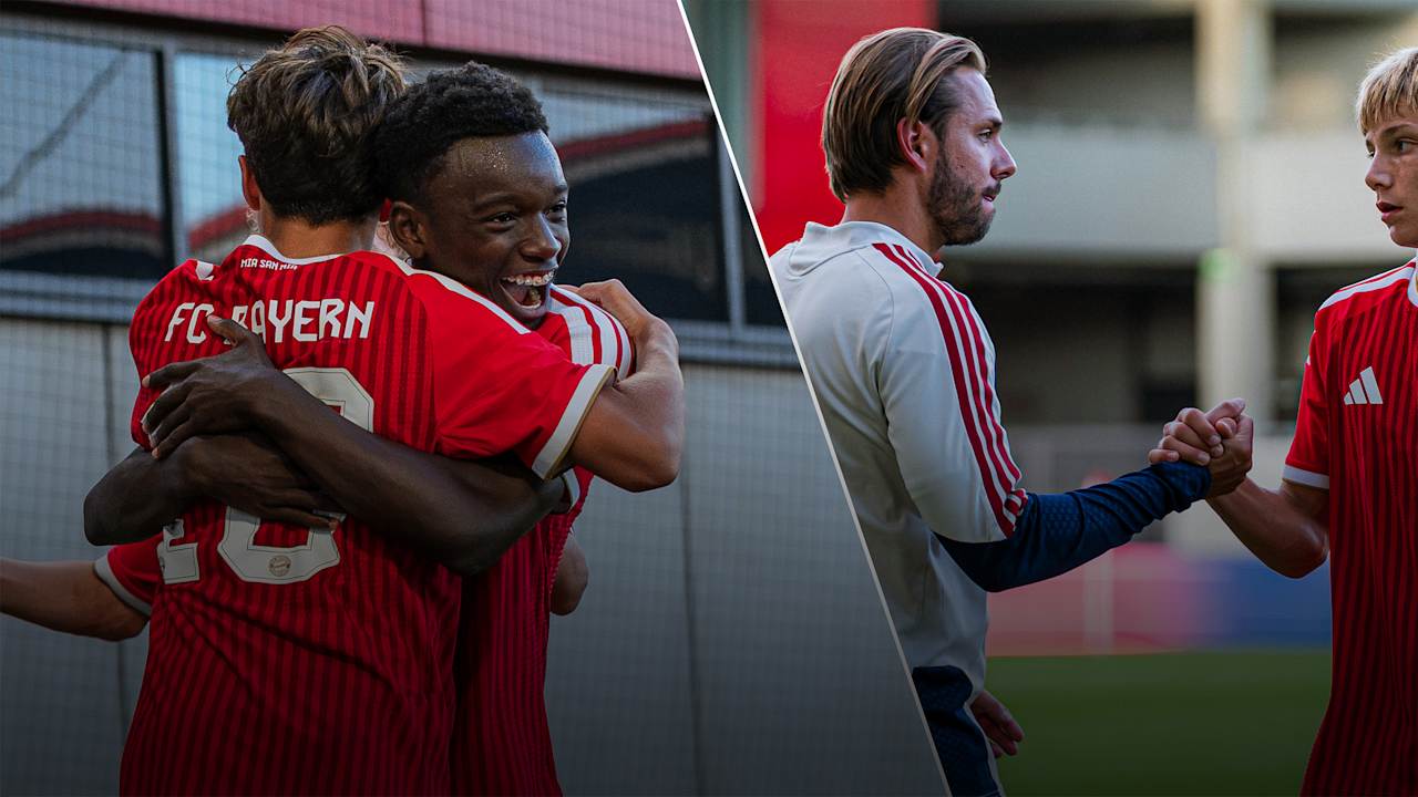 Bilder der jubelnden U15 beim Elite Cup am FC Bayern Campus.