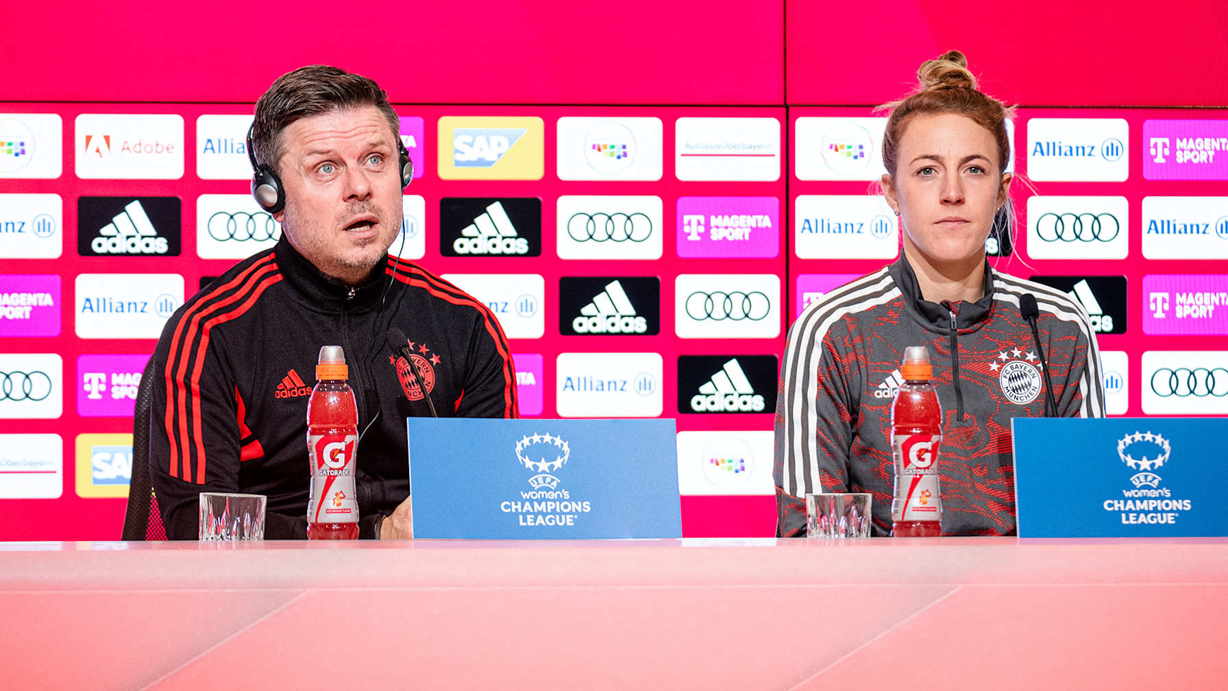 FC Bayern Frauen Alexander Straus und Carolin Simon