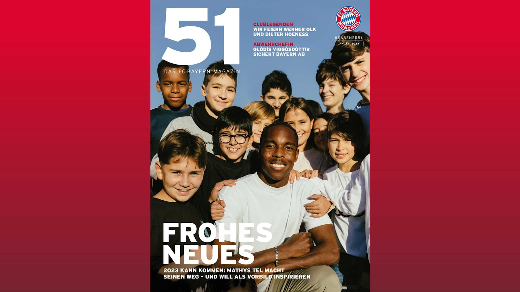 Mathys Tel im FC Bayern Magazin 51 Januar 2023