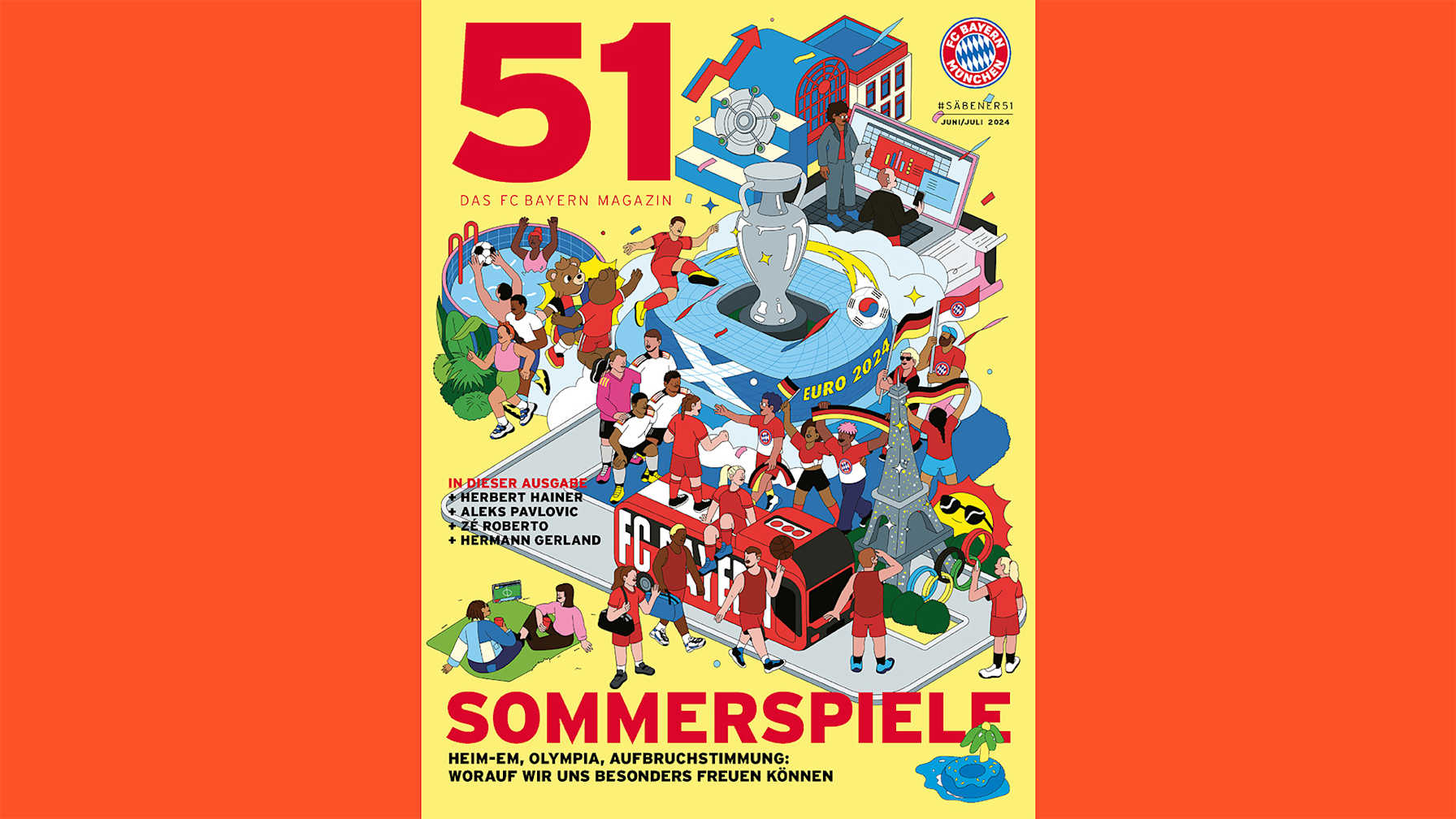 Cover des FC Bayern Magazin 51 Juni/Juli 2024
