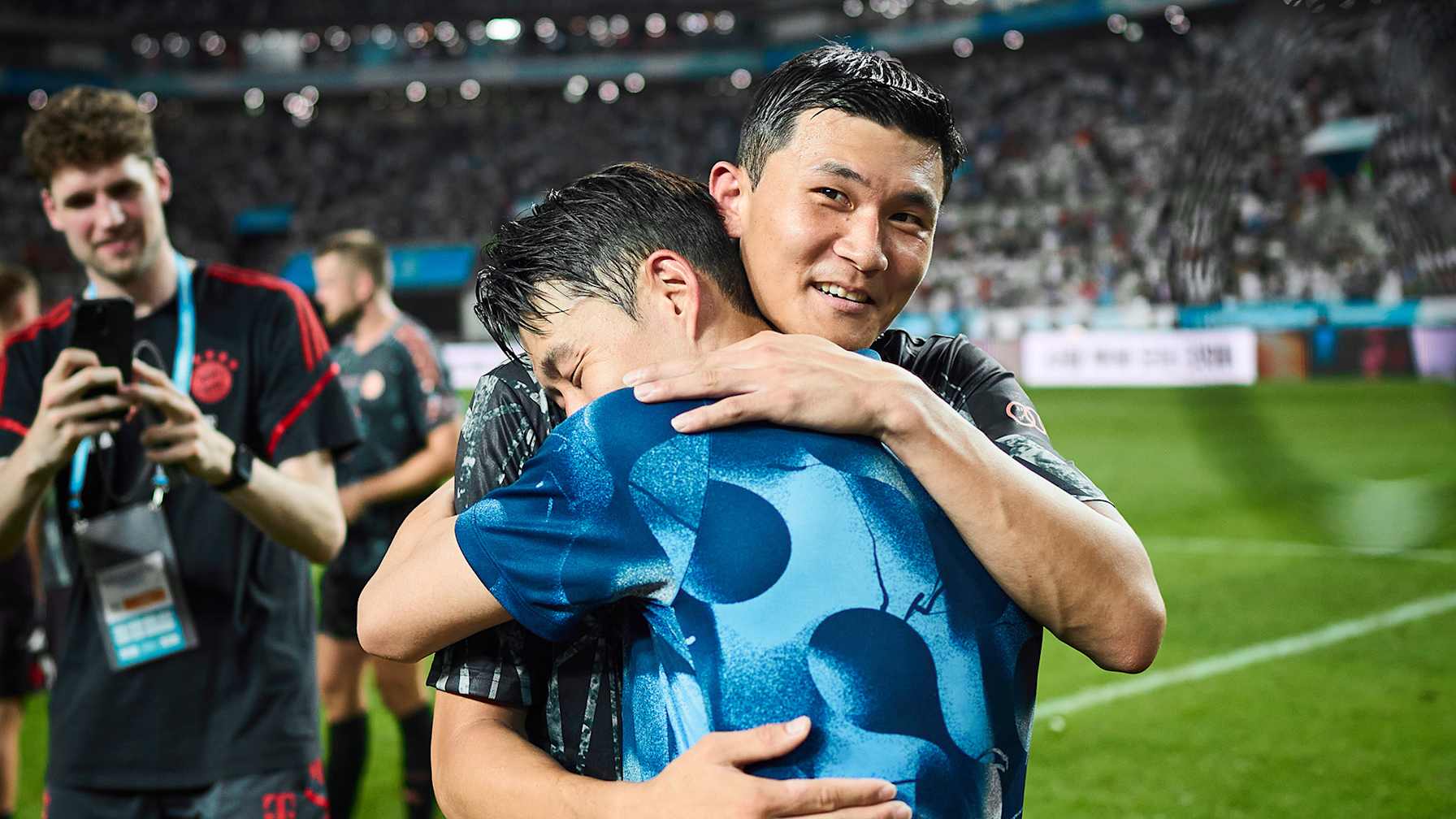 Minjae Kim und Heung-min Son auf Audi Summer Tour 2024 in Korea