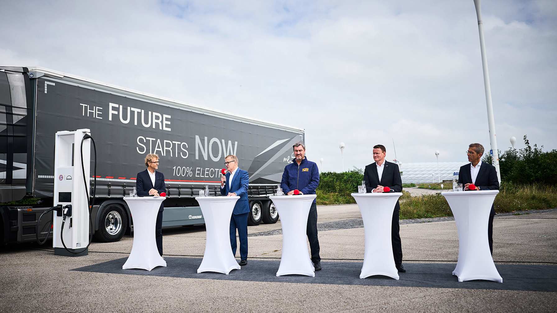 Der FC Bayern und MAN bauen einen Ladepark an der Allianz Arena