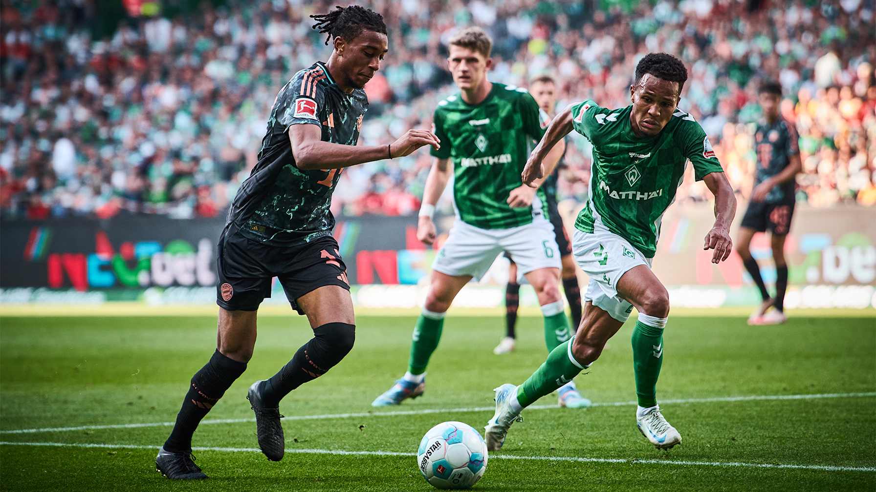 Spielszene aus dem Bundesliga-Duell Werder Bremen vs. FC Bayern