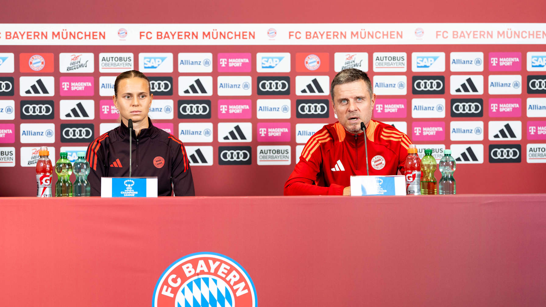 Pressetalk der FC Bayern Frauen vor dem UWCL-Spiel gegen Juventus Turin