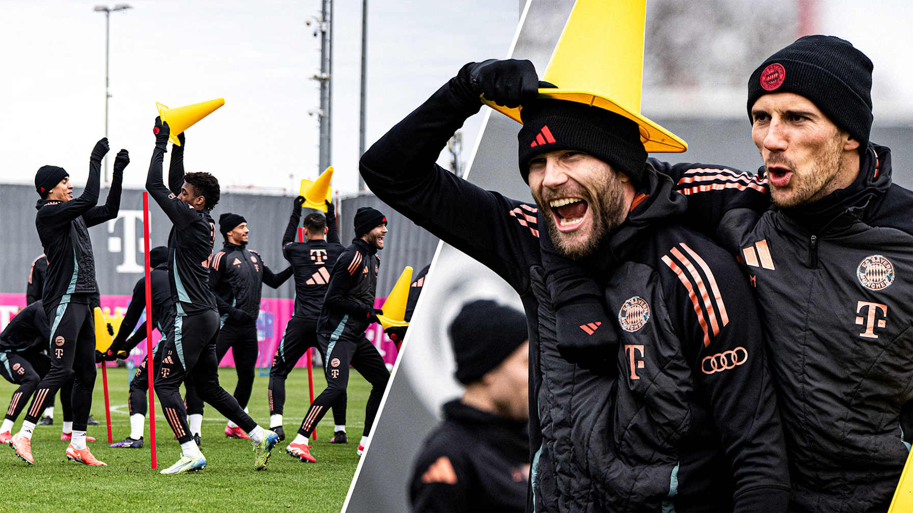 Hier geht es zum Video mit den besten Szenen des FC Bayern Trainings im Januar 2025