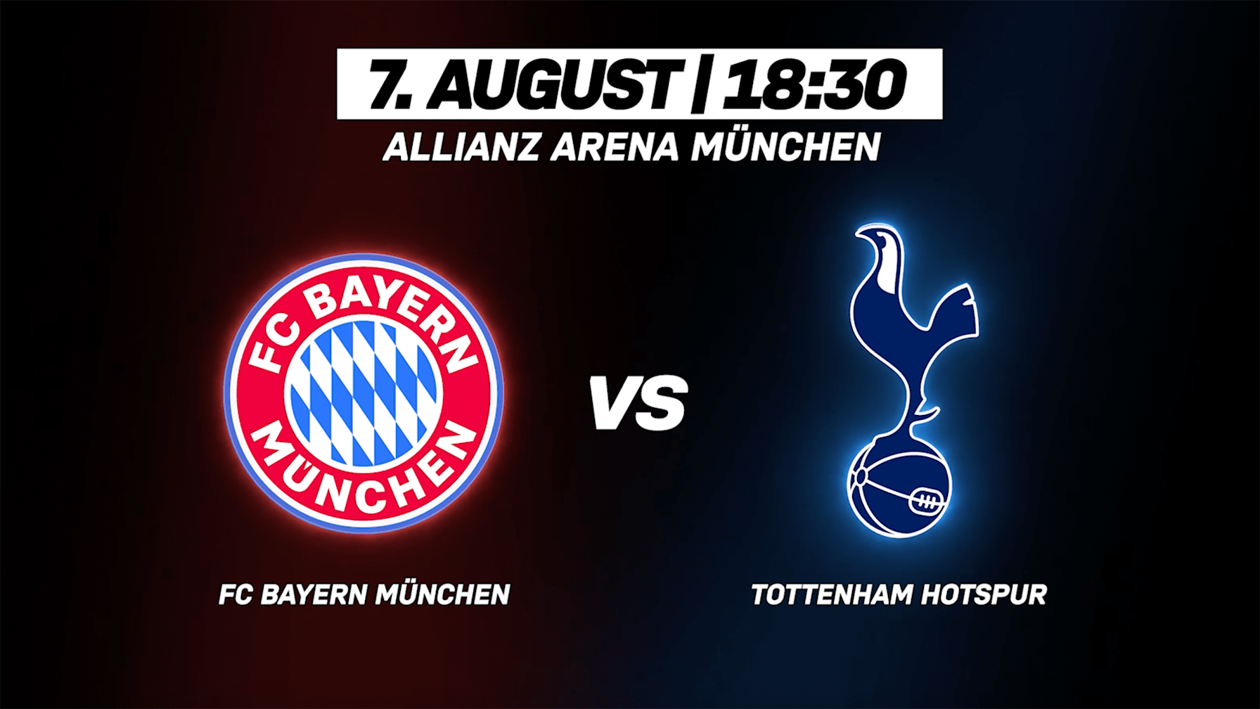 Grafik mit den Logos des FC Bayern und von Tottenham Hotspur