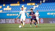 Die U19 des FC Bayern beim Youth League-Auswärtsspiel gegen den FC Barcelona.