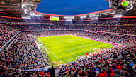Ausverkauftes Bundesliga-Heimspiel des FC Bayern gegen Union Berlin im April 2023