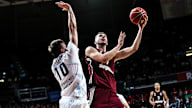 Niklas Wimberg vom FC Bayern gegen Heidelberg im BBL-Hinspiel