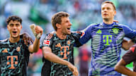 Thomas Müller celebrates for FC Bayern