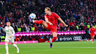 Harry Kane with his artistic strike to make it 3-0