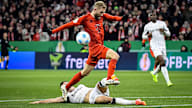 Eine Szene im Pokalspiel zwischen dem FC Bayern und Bayer 04 Leverkusen