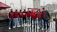 FC Bayern Fans im Oude Haven in Rotterdam