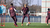 FCB-Amateure-Spieler Samuel Unsöld mit dem Ball am Fuß im Training vor dem Topspiel gegen Schweinfurt.