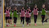 Die FCB-Amateure während einer Trainingseinheit an der Säbener Straße.
