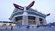 Außenansicht des Giuseppe-Meazza-Stadions in Mailand