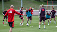 Die FC Bayern Amateure beim Training an der Säbener Straße.