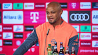 Vincent Kompany im Pressetalk des FC Bayern