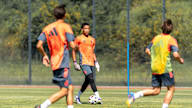 Leo Prescott im Training der U19 des FC Bayern.