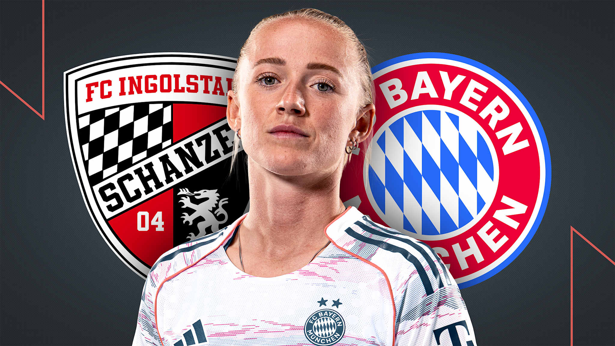 Grafik mit Lea Schüller im Bayern-Trikot