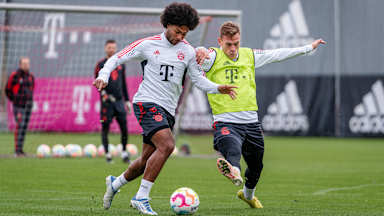 Serge Gnabry, Joshua Kimmich FC Bayern Training