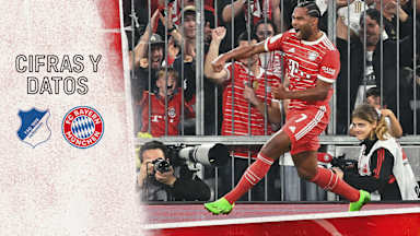 Cifras y datos del partido de Bundesliga: TSG 1899 Hoffenheim - FC Bayern