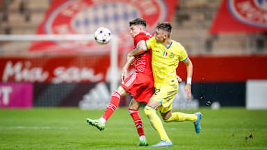 Die U19 des FC Bayern beim Youth League-Heimspiel gegen Inter Mailand.