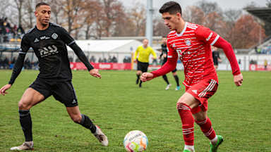 Die FC Bayern Amateure beim Auswärtsspiel gegen Viktoria Aschaffenburg.
